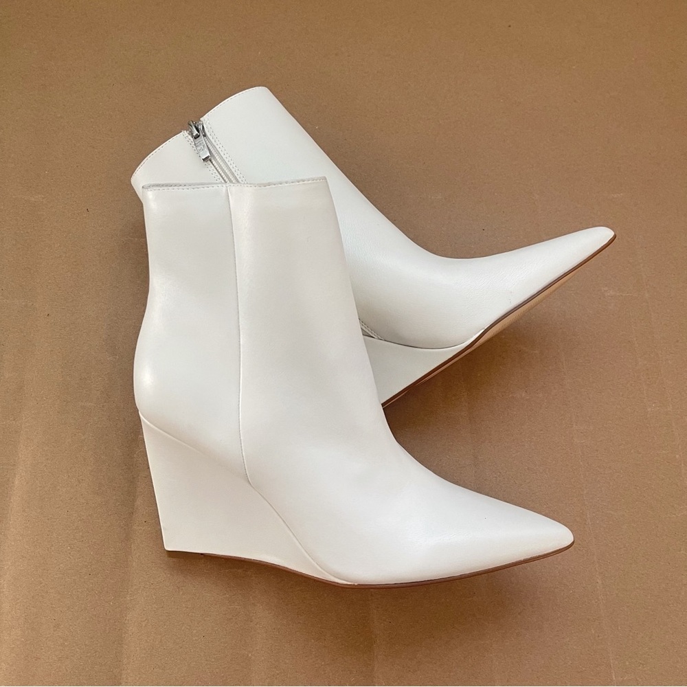 Marc Fisher White Heeled Boots